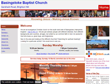 Tablet Screenshot of basingstokebaptist.org.uk